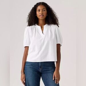 LEVI’S AMELIE POPLIN WHITE BLOUSE M